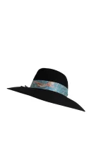 wełniany klobuk Elisabetta Franchi 	črna	