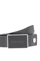 skórzany pas za podvezico plaqu Calvin Klein 	črna	