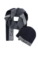 kapa + šal power logo Calvin Klein 	temno modra	