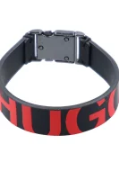 skórzana zapestnica e-logoband HUGO 	črna	