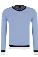 pulover damiano | regular fit BOSS BLACK 	svetlo modra barva	
