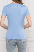 majica satinette | regular fit GUESS 	svetlo modra barva	