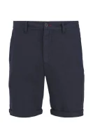 lniane kratke hlače | regular fit GUESS 	temno modra	