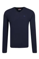 pulover | regular fit | z dodatkom volne La Martina 	temno modra	