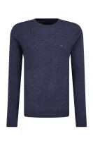 wełniany pulover lambswool cneck | regular fit Tommy Hilfiger 	temno modra	
