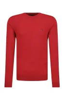 wełniany pulover lambswool cneck | regular fit Tommy Hilfiger 	rdeča	