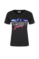 t-shirt | custom fit Tommy Jeans 	črna	