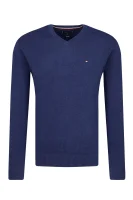 pulover pima | regular fit | z dodatkom kašmirja Tommy Hilfiger 	temno modra	