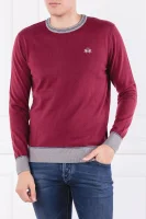 pulover gord | regular fit | z dodatkom volne La Martina 	bordo	