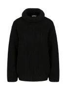pulover | loose fit Red Valentino 	črna	
