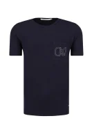 t-shirt graphic pocket | regular fit CALVIN KLEIN JEANS 	temno modra	