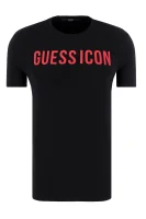 t-shirt guesstar | slim fit GUESS 	črna	