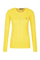 pulover | slim fit | pima POLO RALPH LAUREN 	rumena	
