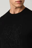pulover | regular fit | z dodatkom volne Armani Exchange 	črna	