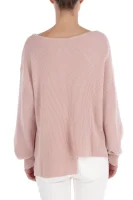 wełniany pulover calendula | loose fit | z dodatkom kašmirja Pinko 	prašno roza	