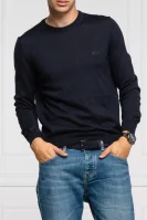 volneni pulover botto-l | regular fit BOSS BLACK 	temno modra	