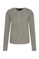 Volneni pulover | Regular Fit | z dodatkom kašmirja POLO RALPH LAUREN 	siva	