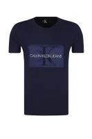 t-shirt shiny monogram box | regular fit CALVIN KLEIN JEANS 	temno modra	