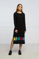 obleka Armani Exchange 	črna	