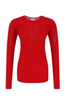 pulover beloperone | slim fit Pinko 	rdeča	
