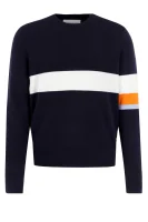 pulover color stripe | regular fit CALVIN KLEIN JEANS 	temno modra	