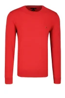 pulover classic cotton cneck | regular fit Tommy Hilfiger 	rdeča	