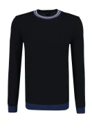 pulover talvino | slim fit BOSS BLACK 	temno modra	