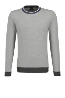 pulover talvino | slim fit BOSS BLACK 	siva	