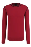 pulover toscano | slim fit BOSS BLACK 	rdeča	