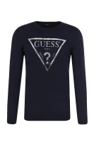 wełniany pulover | slim fit GUESS 	temno modra	