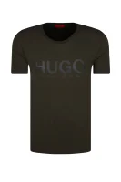 t-shirt dolive | regular fit HUGO 	kaki barva	