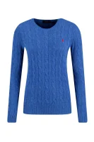wełniany pulover julianna | regular fit POLO RALPH LAUREN 	modra	