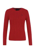 pulover | slim fit POLO RALPH LAUREN 	rdeča	