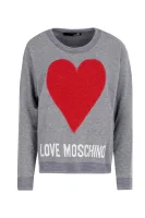 pulover | regular fit Love Moschino 	siva	
