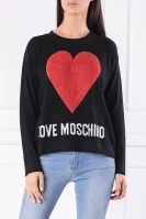 pulover | regular fit Love Moschino 	črna	