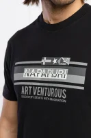 t-shirt sikar | regular fit Napapijri 	črna	