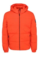 jakna hooded down jacket | regular fit CALVIN KLEIN JEANS 	oranžna	