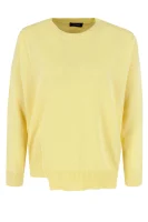 wełniany pulover contorno | loose fit | z dodatkom kašmirja MAX&Co. 	rumena	