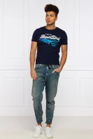 Majica TRI CLASSIC | Slim Fit Superdry 	temno modra	