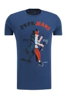 t-shirt parton | slim fit Pepe Jeans London 	modra	
