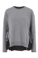 pulover + kombineža | loose fit TWINSET 	siva	