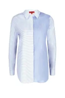 majica elifia | loose fit HUGO 	svetlo modra barva	