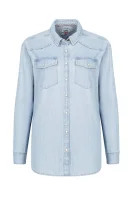 majica tjw oversized denim | loose fit Tommy Jeans 	svetlo modra barva	