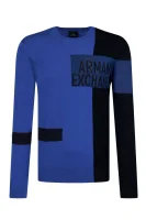 pulover | regular fit Armani Exchange 	modra	