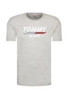 majica | regular fit Tommy Sport 	pepelnata	