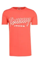 t-shirt tjm summer script | regular fit Tommy Jeans 	koralna	