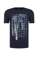 t-shirt touchup 3 | regular fit | pima BOSS ORANGE 	temno modra	
