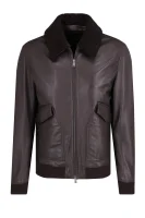 skórzana jakna gordani | regular fit BOSS BLACK 	rjava	