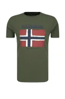 t-shirt sadrin | regular fit Napapijri 	zelena	