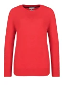 pulover | loose fit | z dodatkom volne Tommy Hilfiger 	rdeča	